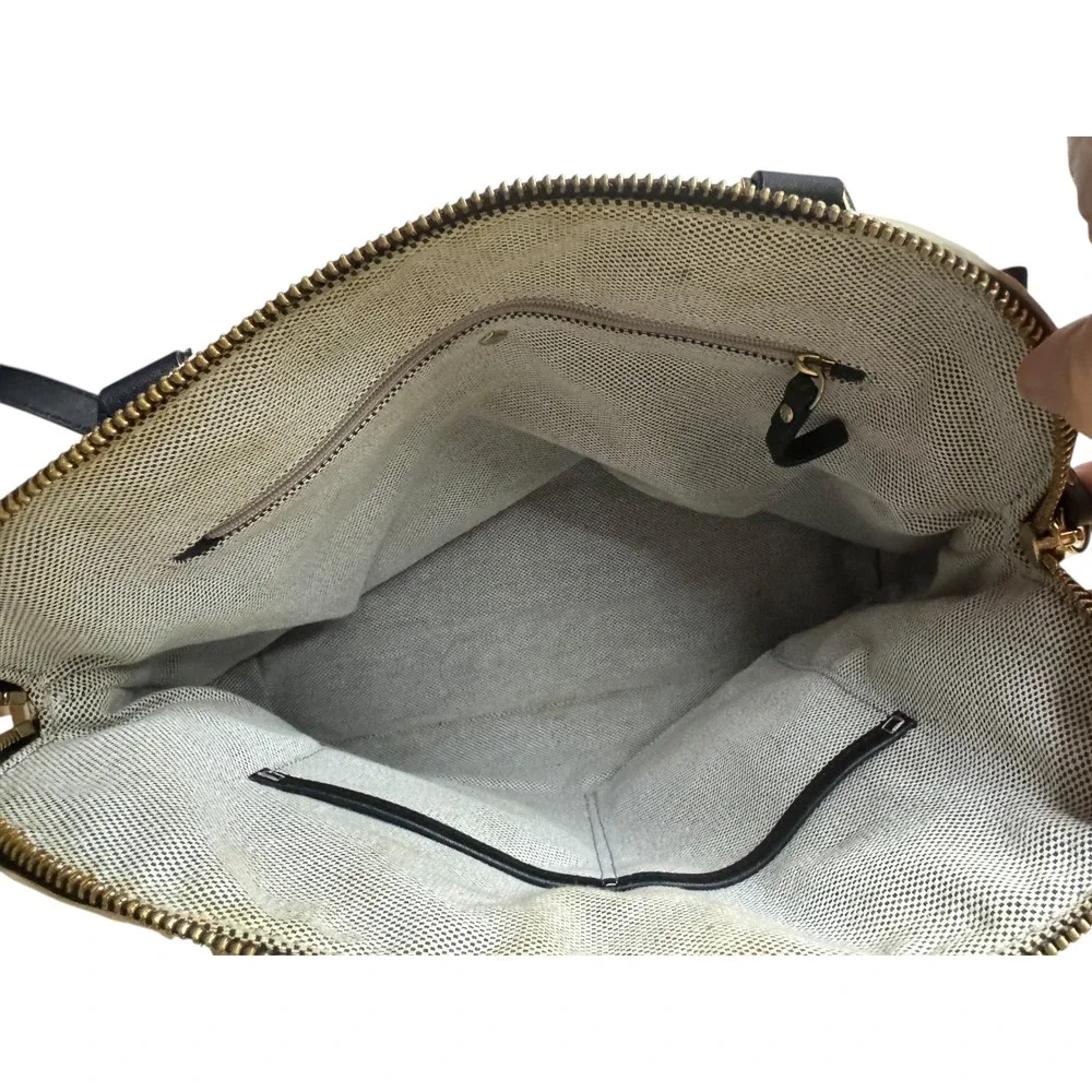 Kate Spade Satchel Handbag Snake Print‎ Black Stripe Crossbody Bag